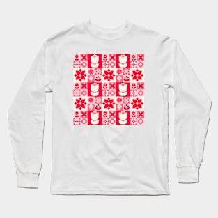 Modern flower pattern Pink Long Sleeve T-Shirt